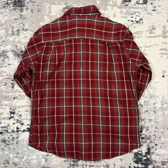 Woolrich Plaid Flannel Button Down Shirt Men's Size Large Red Green Outdoor - Picture 5 of 11
